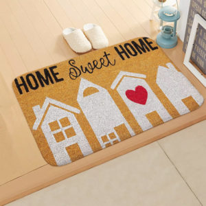 Πατάκι εισόδου sweet home HUH-0071, αντιολισθητικό, 40 x 60cm, πορτοκαλί | Οικιακές & Προσωπικές Συσκευές | elabstore.gr