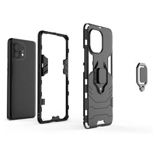 POWERTECH Θήκη Ring Armor MOB-1711 για Xiaomi Mi 11, μαύρη | Αξεσουάρ κινητών | elabstore.gr