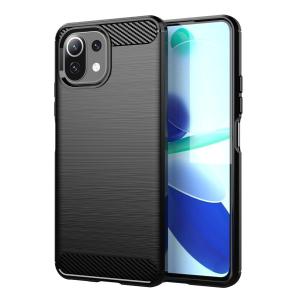 POWERTECH θήκη Carbon MOB-1713 για Xiaomi Mi 11 Lite 5G, μαύρη | Αξεσουάρ κινητών | elabstore.gr