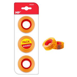 MP κολλητική ταινία Transparent PA507-01, 12mm, 33m, διάφανη, 3τμχ | Αναλώσιμα - Είδη Γραφείου | elabstore.gr