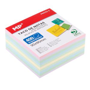 MP αυτοκόλλητα χαρτάκια σημειώσεων PN032-2, 90x90mm, 400τμχ, χρωματιστά | Αναλώσιμα - Είδη Γραφείου | elabstore.gr