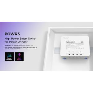 SONOFF smart διακόπτης παρακολούθησης ισχύος POWR3, WiFi, 25A, λευκός | Εργαλεία | elabstore.gr