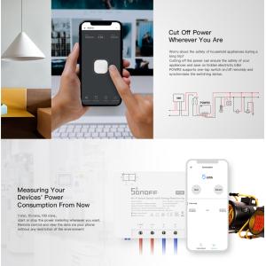 SONOFF smart διακόπτης παρακολούθησης ισχύος POWR3, WiFi, 25A, λευκός | Εργαλεία | elabstore.gr
