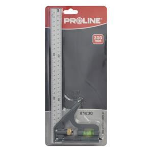 PROLINE γωνιόμετρο 21230 με αλφάδι, 30cm | Εργαλεία | elabstore.gr