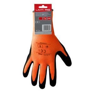 LAHTI PRO αντιολισθητικά γάντια εργασίας L2508, 10/XL, πορτοκαλί-μαύρο | Εργαλεία | elabstore.gr