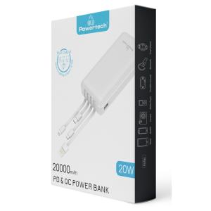 POWERTECH Power Bank PT-979 20000mAh, 4x Output, PD 20W & QC 18W, λευκό | eLabstore.gr POWERTECH Power Bank PT-979 20000mAh, 4x Output, PD 20W & QC 18W, λευκό | Αξεσουάρ κινητών | elabstore.gr