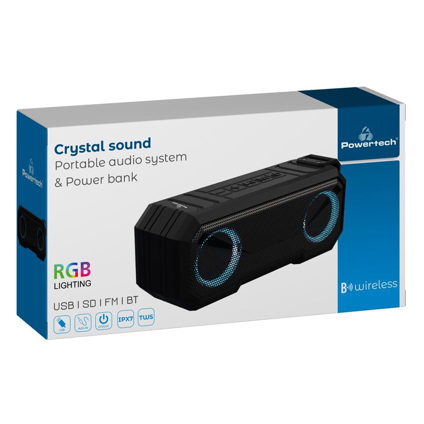 POWERTECH φορητό ηχείο & power bank PT-988 16W RMS, FM, RGB, IPX7, μαύρο | eLabstore.gr POWERTECH φορητό ηχείο & power bank PT-988 16W RMS, FM, RGB, IPX7, μαύρο | Εικόνα & Ήχος | elabstore.gr