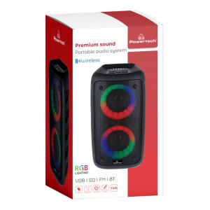 POWERTECH φορητό ηχείο PT-990, 10W RMS, FM, 2400mAh, RGB, μαύρο | eLabstore.gr POWERTECH φορητό ηχείο PT-990, 10W RMS, FM, 2400mAh, RGB, μαύρο | Εικόνα & Ήχος | elabstore.gr