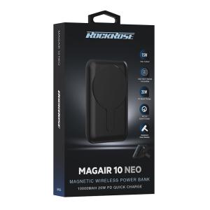 ROCKROSE power bank RRPB25, 10000mAh, 2x output & wireless, 15W, μαύρο | Αξεσουάρ κινητών | elabstore.gr