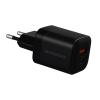 ROCKROSE φορτιστής τοίχου RRTC10EU, USB & Type-C PD, 20W, μαύρος | Αξεσουάρ κινητών | elabstore.gr