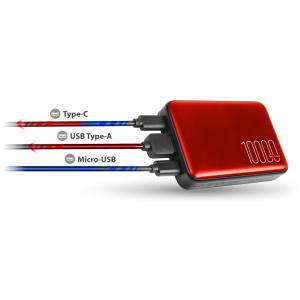 SILICON POWER power bank QP70, 10000mAh, USB & USB Type-C, 18W, γκρι | Αξεσουάρ κινητών | elabstore.gr