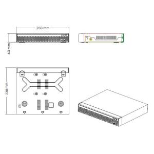 LONGSE XVR υβριδικό καταγραφικό XVRDA2116D, H.265/H.264, 16 κανάλια | Κλειστό Κύκλωμα CCTV | elabstore.gr