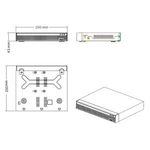 LONGSE XVR υβριδικό καταγραφικό XVRT3004HD, H.265/H.264, 4+2 IP κανάλια | Κλειστό Κύκλωμα CCTV | elabstore.gr
