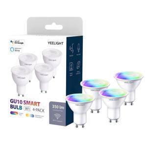 YEELIGHT smart λάμπα LED YLDP004-A WiFi, 4.5W GU10, 2700-6500K RGB, 4τμχ | Φωτισμός | elabstore.gr