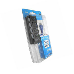 USB 3.0 HUB 4-Port Hi-Speed w/Switches & Blue LED Desing KO282 | Περιφερειακά | elabstore.gr