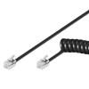 Goobay καλώδιο για ακουστικά τηλέφωνου 4 pin - 2m - Spiral |  | elabstore.gr