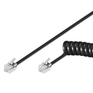 Goobay καλώδιο για ακουστικά τηλέφωνου 4 pin - 2m - Spiral |  | elabstore.gr