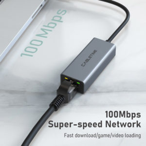 CABLETIME αντάπτορας USB 2.0 σε RJ45 AML100, 100Mbps, 0.15m, γκρι | Δικτυακά | elabstore.gr