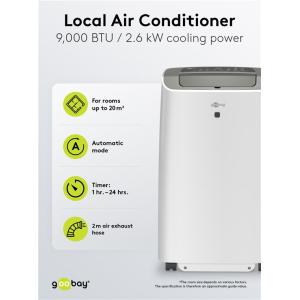 GOOBAY φορητό κλιματιστικό 59513, ψύξης, 9000 BTU, 2600W, λευκό | Οικιακές & Προσωπικές Συσκευές | elabstore.gr