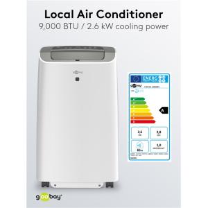 GOOBAY φορητό κλιματιστικό 59513, ψύξης, 9000 BTU, 2600W, λευκό | Οικιακές & Προσωπικές Συσκευές | elabstore.gr