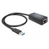 DELOCK καλώδιο USB 3.0 σε RJ45 62121, 1000Mbps, 50cm, μαύρο | Δικτυακά | elabstore.gr