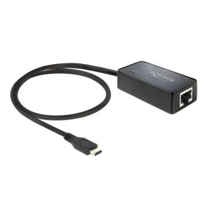 DELOCK Adapter USB 3.1 Type-C σε Gigabit LAN, Black | Δικτυακά | elabstore.gr