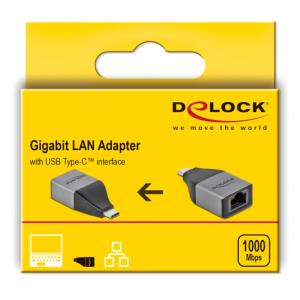 DELOCK αντάπτορας USB 3.2 Gen 1 Type-C σε RJ45 64118, 1000Mbps | Δικτυακά | elabstore.gr