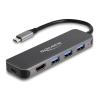 DELOCK USB-C hub 64170, 3x USB 5Gbps, HDMI 4K, USB-C PD 85W, γκρι | Συνοδευτικά PC | elabstore.gr