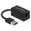 DELOCK αντάπτορας USB 3.1 σε RJ45 65903, Gen 1, 1000Mbps, 12cm, μαύρος | Δικτυακά | elabstore.gr