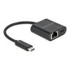 DELOCK αντάπτορας USB Type-C σε ethernet RJ45 66644, 1000Mbps, μαύρο | Δικτυακά | elabstore.gr