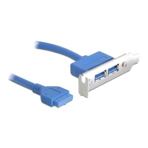 DELOCK κάρτα επέκτασης USB 19 pin σε 2x USB 3.0 82976, low profile | PC & Αναβάθμιση | elabstore.gr