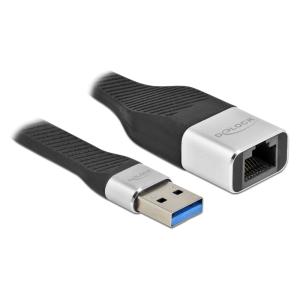 DELOCK καλώδιο USB σε RJ45 86937, 10/100/1000 Mbps, 13cm, μαύρο | Δικτυακά | elabstore.gr