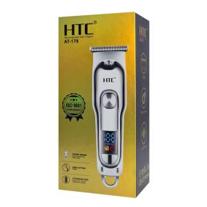 HTC ασύρματη κουρευτική μηχανή AT-179 οθόνη, 3 μήκη κοπής, 600mAh, ασημί | Οικιακές & Προσωπικές Συσκευές | elabstore.gr