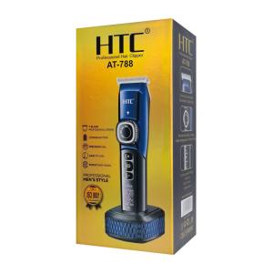 HTC ασύρματη κουρευτική μηχανή AT-788 οθόνη, 8 μήκη κοπής, 2200mAh, μπλε | Οικιακές & Προσωπικές Συσκευές | elabstore.gr