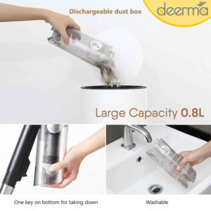 DEERMA ηλεκτρική σκούπα DX600, 600W, 0.8L, 82dB, 15kPa, μαύρη | Οικιακές & Προσωπικές Συσκευές | elabstore.gr