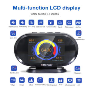 KONNWEI οθόνη ενδείξεων αυτοκινήτου KW206, TFT 3.5", OBDII/EOBD | Gadgets - Αξεσουάρ | elabstore.gr
