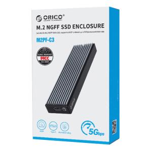 ORICO θήκη για Μ.2 B key SSD M2PF-C3, USB 3.1, 5Gbps, 2TB, μαύρο | Συνοδευτικά PC | elabstore.gr