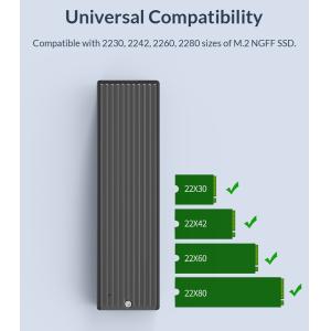 ORICO θήκη για Μ.2 B key SSD M2PF-C3, USB 3.1, 5Gbps, 2TB, μαύρο | Συνοδευτικά PC | elabstore.gr