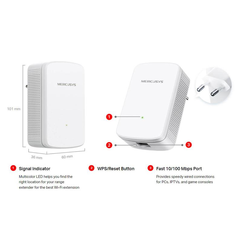 MERCUSYS Wi-Fi range extender ME10, 300Mbps, Ver. 1.0 | eLabstore.gr MERCUSYS Wi-Fi range extender ME10, 300Mbps, Ver. 1.0 | Δικτυακά | elabstore.gr