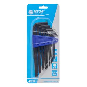 MEGA σετ κλειδιά Allen 48210, 1.5-10mm, 10τμχ | Εργαλεία | elabstore.gr