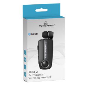 POWERTECH Bluetooth earphone Klipp 2 PT-998, multipoint, BT V5.1, γκρι | Αξεσουάρ κινητών | elabstore.gr