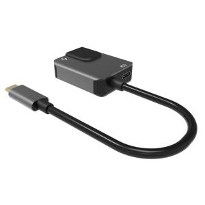 POWERTECH αντάπτορας PTH-046, Type-C σε LAN, Type-C 65W PD, 3.5mm, γκρι | Δικτυακά | elabstore.gr