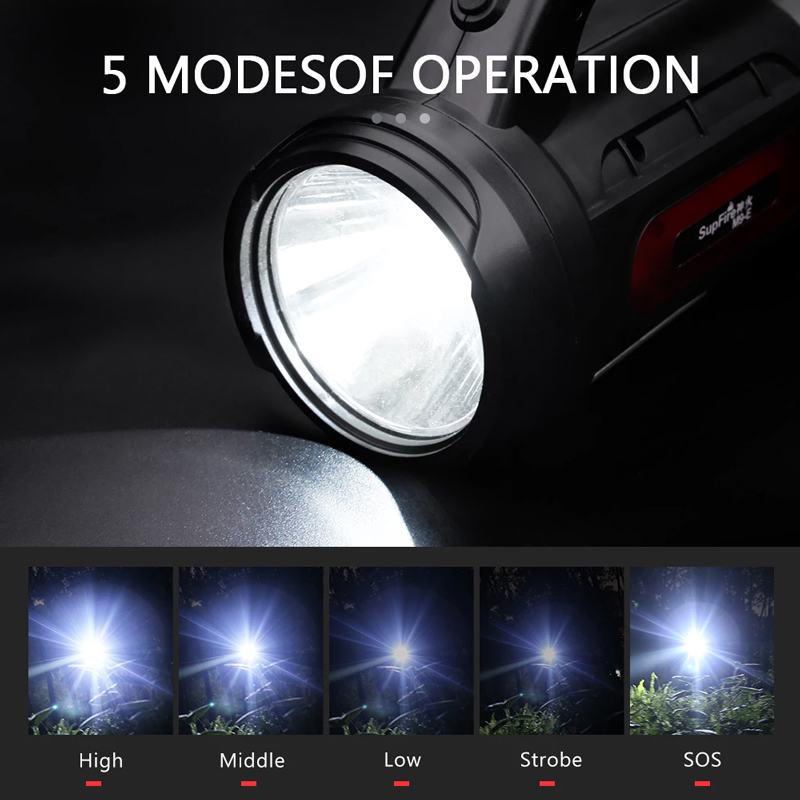 SUPFIRE φακός εργασίας με χειρολαβή M9-E, 4x 1500mAh, 473m | eLabstore.gr SUPFIRE φακός εργασίας με χειρολαβή M9-E, 4x 1500mAh, 473m | Φωτισμός | elabstore.gr