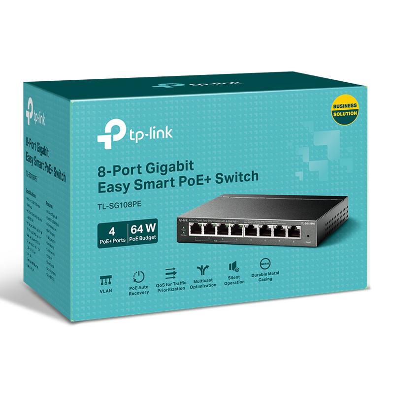 TP-LINK Easy Smart Switch TL-SG108PE, 8-Port Gbit, 4-Port PoE, Ver. 5.0 | eLabstore.gr TP-LINK Easy Smart Switch TL-SG108PE, 8-Port Gbit, 4-Port PoE, Ver. 5.0 | Δικτυακά | elabstore.gr