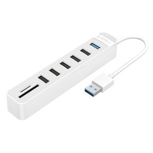 ORICO USB 3.0 hub TWU32-6AST, 6x USB ports, SD/TF ports, λευκό | Συνοδευτικά PC | elabstore.gr