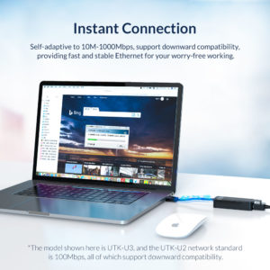ORICO αντάπτορας USB 3.0 σε ethernet UTK-U3, 1 Gbps, μαύρο | Δικτυακά | elabstore.gr