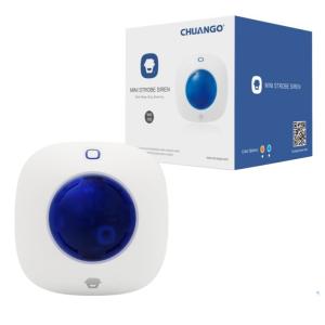 CHUANGO ασύρματη σειρήνα Strobe WS-105, εσωτερικού χώρου, μπλε | Συναγερμοί | elabstore.gr