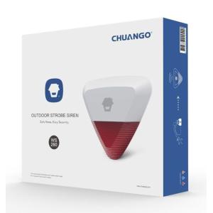 CHUANGO ασύρματη σειρήνα Strobe WS-280, εξωτερικού χώρου, κόκκινη | Συναγερμοί | elabstore.gr