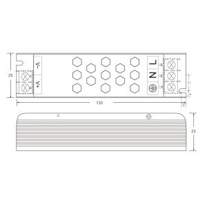 YSD τροφοδοτικό DC 30WHC-12, 12VDC, 30W, 2.5A, IP20 | Εργαλεία | elabstore.gr