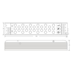 YSD τροφοδοτικό DC 60WHC-12, 12VDC, 60W, 5A, IP20 | Εργαλεία | elabstore.gr